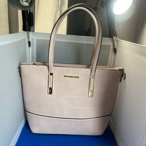 michael kors collection light pink tote handbag